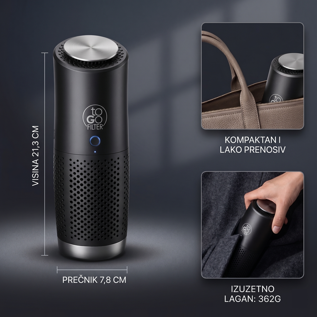 toGo Filter Onyx Black - Prečišćivač vazduha